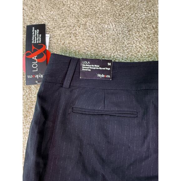 Style & Co Lola Dress Pants Womens 14 Striped Flared Leg Career NEW D464 - Picture 7 of 12